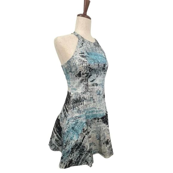 PARKER 'Leona' Abstract Print Halter Cutout Flare Versatile Dress NWT MSRP $297 - Picture 6 of 12